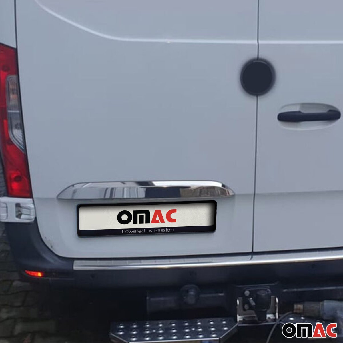 Mercedes Sprinter W907 Tailgate Handle Cover - Omac - S.Steel - Gloss Silver - 2019-2025
